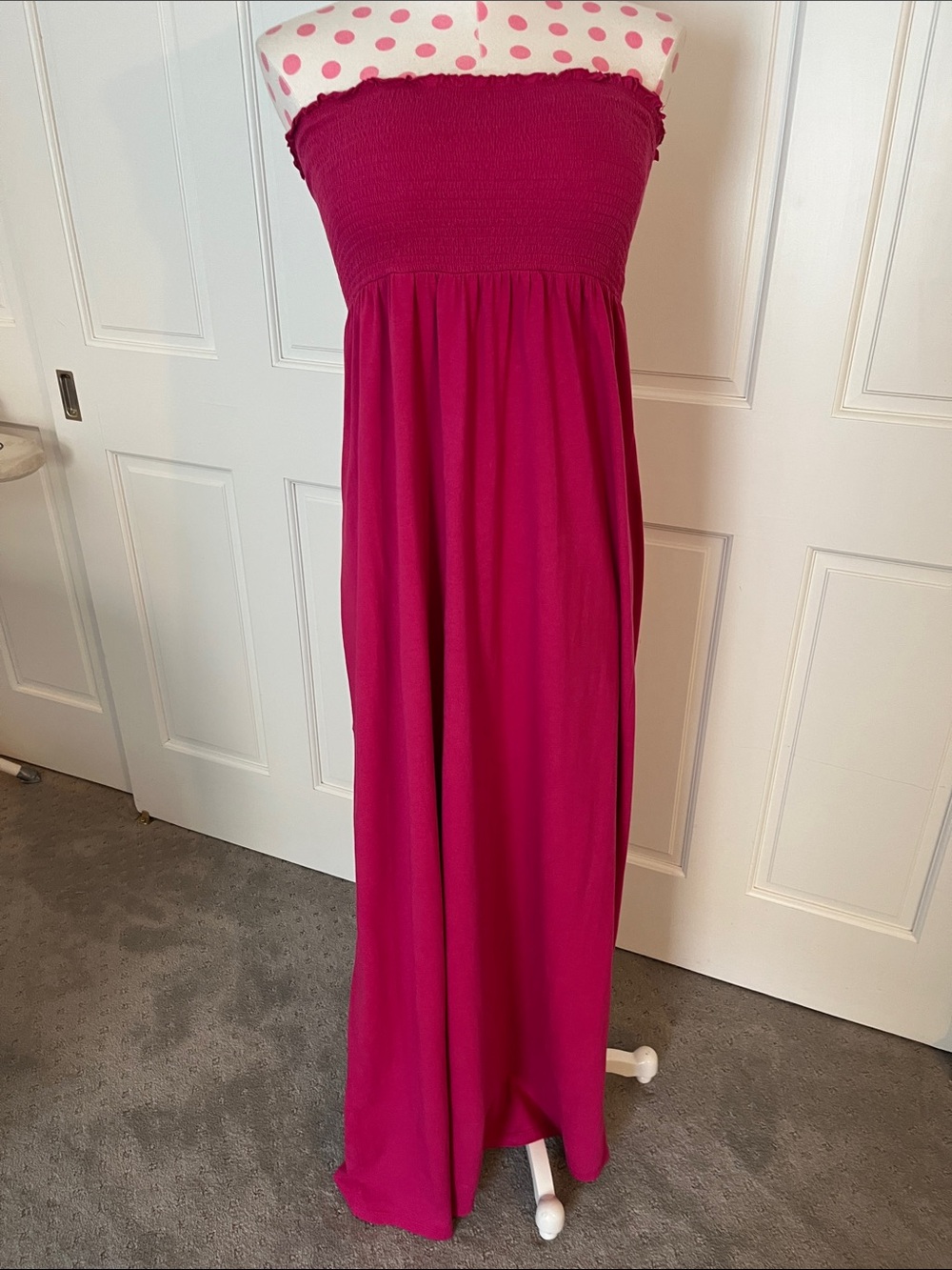 Old Navy Hot Pink Strapless Maxi Dress